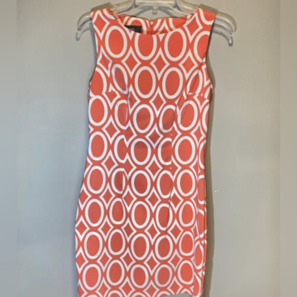 ALYX Sheath Dress in Coral ~ Great Spring Dress! Sz 16